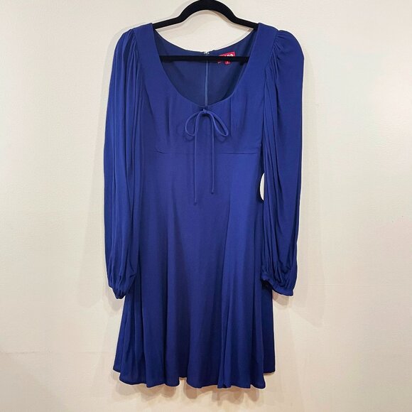 Last Chance! New Staud Juniper Mini Dress Boysenberry Blue 6, Small $235 - Picture 1 of 7